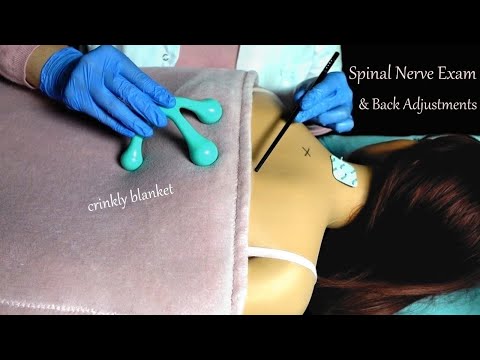 ASMR Spinal Nerve Exam with Sensitivity Tests & Neck Adjustments (Cracking Sounds) | Whispered