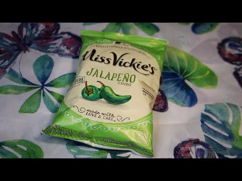 Trying Miss Vickies Jalapeno Chips ASMR Eating Sounds