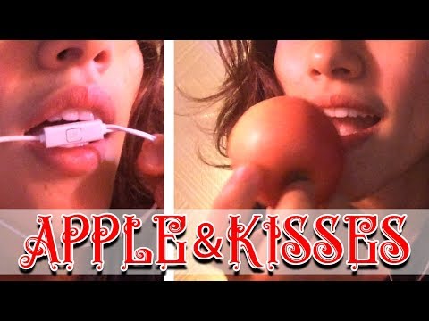 [ASMR] APPLE EATING AND KISSES | MUKBANG