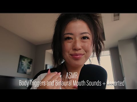 ASMR || Body Triggers & Binaural Mouth Sounds (Assorted triggers)