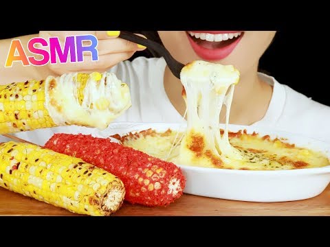 ASMR CORN CHEESE HOT CHEETOS CORN ON THE COB EATING SOUNDS MUKBANG