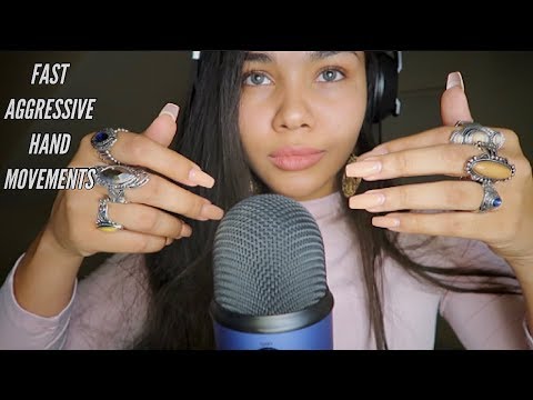 ASMR | FAST, UP CLOSE HAND MOVEMENTS WITH RINGS ✨
