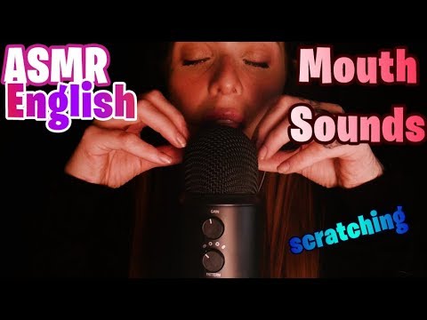 ASMR English Talking - Mouth SOUNDS and Scratching! 😍😍 and Fireplace!