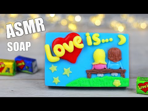 ASMR SOAP Making Bubble gum Love Is... Tutorial Whisper | АСМР Мыловарение Шепот Триггеры