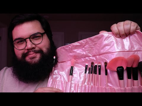 ASMR Pink Pouch (Tapping, Brushing, Stipples)