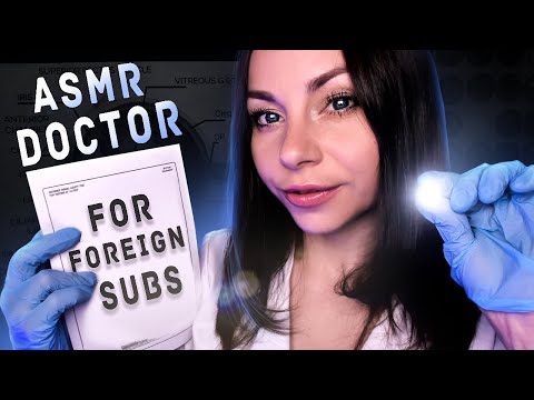 ASMR MY FIRST VIDEO IN ENGLISH | DOCTOR FULL MEDICAL EYES EXAM 🚑   FLASHLIGHT | ROLE PLAY | АСМР