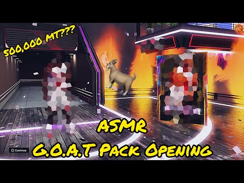 ASMR | NBA2K20 GOAT Pack Opening 🐐 (Whispering w/Controller Sounds) Half A Million MT?!! 💰