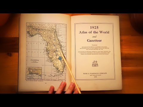 ASMR Exploring a 95-year old World Atlas