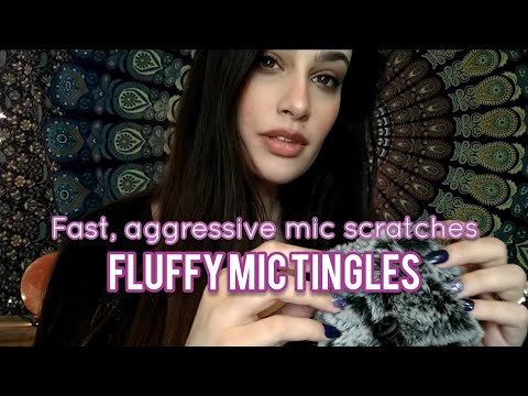 ASMR | Fast & Aggressive Fluffy Mic Scratching (Bug Searching 🪲)