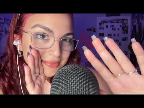 ASMR | mouth sounds & hand movements (chaotic personal attention)