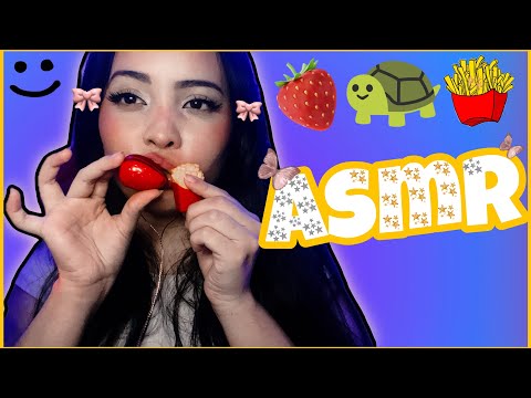 asmr Batata 🍟/ Moranguinho🍓/ strawberry / potato