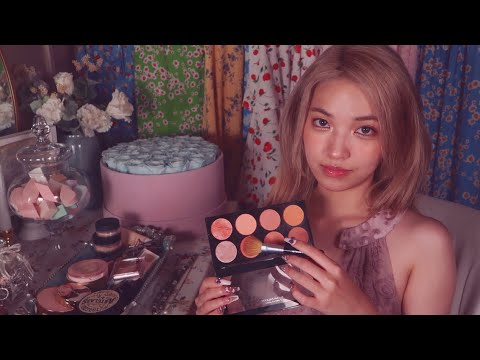 ASMR RP | Doing Your Makeup for a Birthday Party 🛍 (Personal Attention, Hair Touch, Layered Sounds)