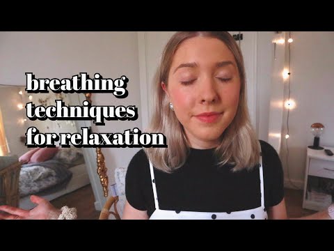 ASMR guided breathing techniques for relaxation + stress relief | part 1
