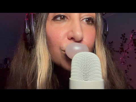 The BEST Echoed ASMR Gum Chewing, Snapping, Bubble Blowing