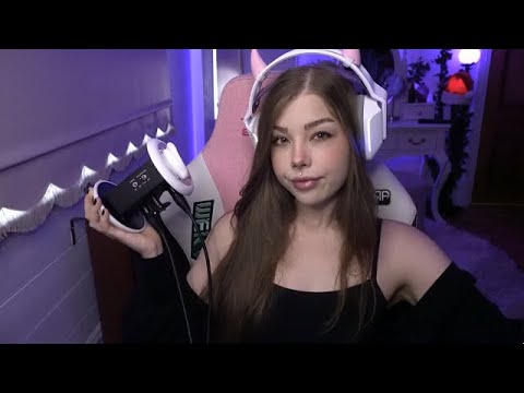 ASMR inaudible whispering with some face touching