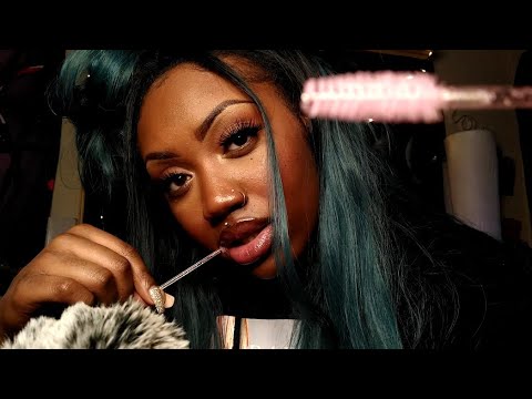 ASMR| Fixing Your Eyebrows With A Spooly Brush (Relaxing Mouth & Brush Sounds)
