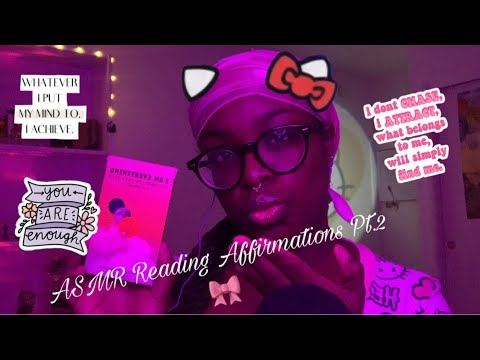 ASMR • I am… affirmations for positive energy while sleeping pt. 2 🎀🔮 (whispers, gum chewing)
