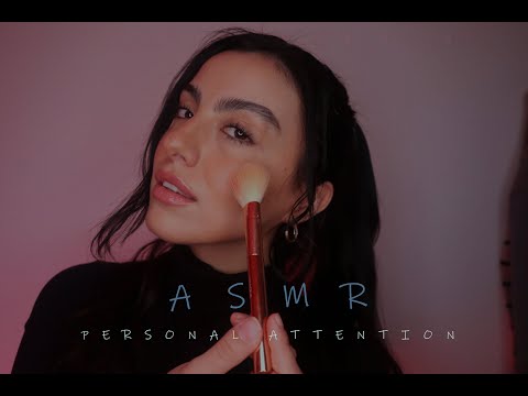 ASMR Personal Attention | Moisturizing Your Face + Practicing Make Up On You