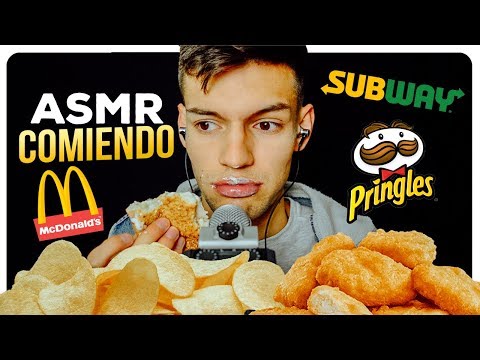 ASMR - COMIENDO McDonalds, Pringles y Subway | ASMR Español - Mol ASMR