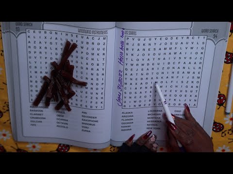 US STATES WORDSEARCH SWEET SUGAR FREE RED TWIST ASMR EATING SOUNDS