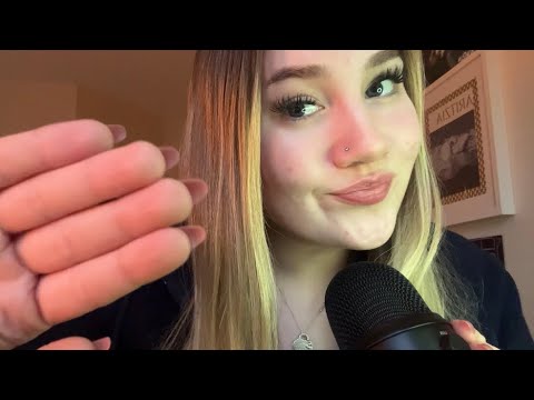 ASMR Hand Movements ❤️‍🔥 with rain & mouth sounds 🌧️