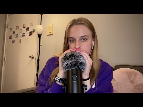 ASMR Mouth Sounds 💜 (tongue clicking, hand movements, tapping)