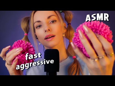 ASMR Fast Aggressive Fast vs Slow UpClose Mic Triggers, Sensitive Scratching, Tapping ASMR