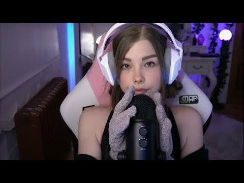 Exfoliating gloves and mouth sounds ASMR
