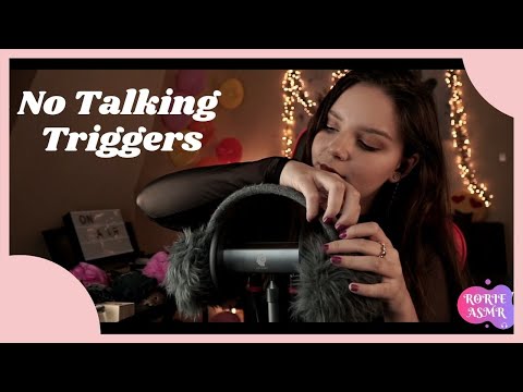 ASMR | No Talking Ear Muffs & More with Rain Sounds