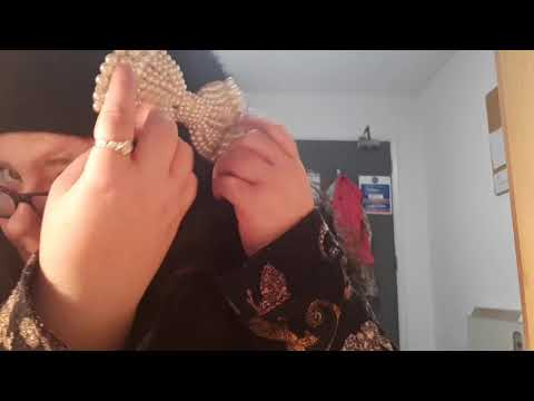 ASMR SCRATCHING MY PEARL HAT * request* * No Talking *
