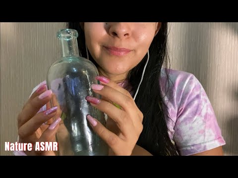 ASMR Glass Bottle Sounds and Whispering