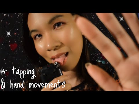 ASMR: Tascam Wet Mouth Sounds & Tapping 👅👄 (+ Hand Movements) [No Talking]