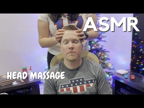 ASMR: Heavenly Head Massage for Ultimate Holiday Relaxation 🎄