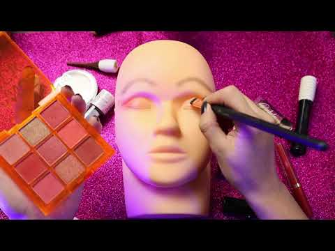 ASMR Makeup on Mannequin (Unintelligible Whispering)