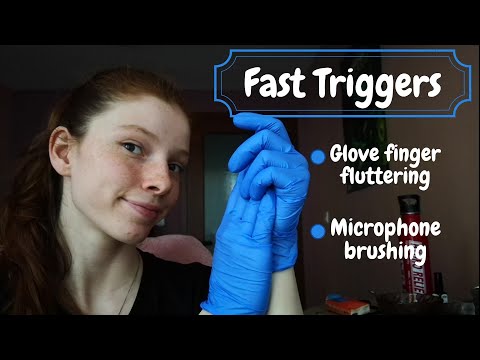 ASMR |  Fast Triggers - Mic brushing, Spoolie, Gloves, Cork Tapping