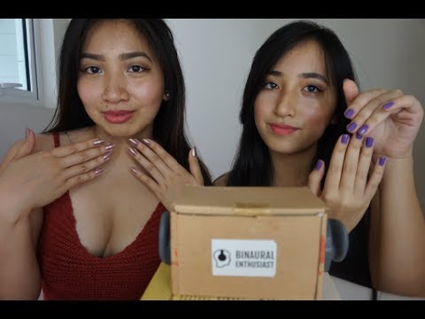 ASMR 4 hands Nail Sounds - skin scratching, hand sounds, nail flickering