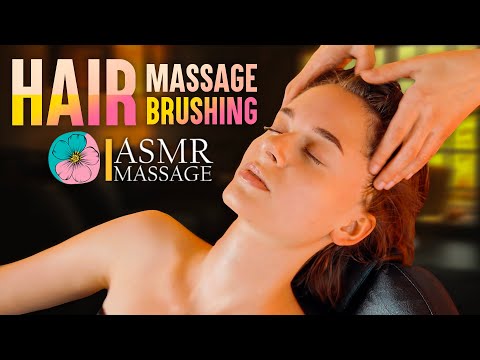ASMR Pleasant Hair brushing sounds with Head Massage by Anna