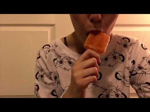 ASMR ~ Eating Mango Popsicle || Mouth Sounds and Kissing Sounds