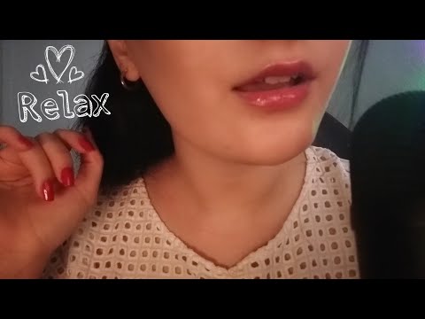 ASMR ,RELAXATION with gently face touching+tongue clicking"relax"🤍