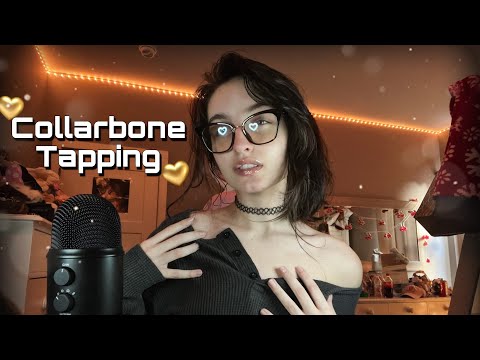 ASMR | Soothing Collarbone Tapping, Relaxing Skin Rubbing, Fast Hand Sounds w/ Mouth Sounds