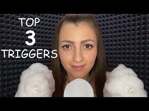 ASMR TOP 3 Triggers 😍 bubble washcloth 💋 slime RELAX Sound triggers😊