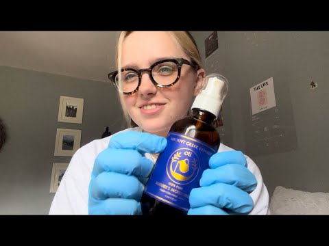 gloves & oil face massage asmr roleplay (uncut asmr) iphone quality