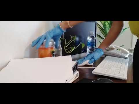 🧽ASMR CLEANING OFFICE DESK (ASMR)#cleaning #wiping #relaxing sounds #office cleaning