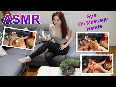 ASMR Spa Oil Massage Relaxing | hands brushing tapping [soft spoken]