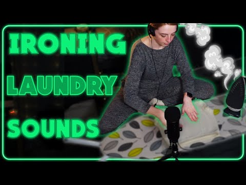 [ASMR] Wide Angle & Ironing Sounds | Ironing Laundry Sounds !!