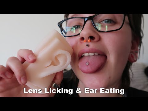 ASMR Lens Licking & Silicone Ear Eating [Lofi]
