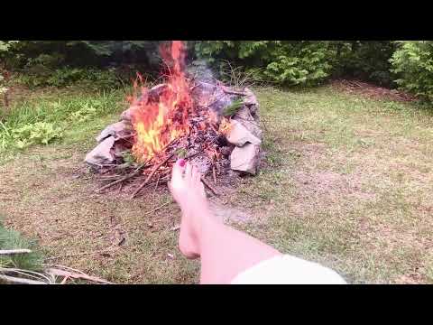 ASMR Hot feet relaxing fire
