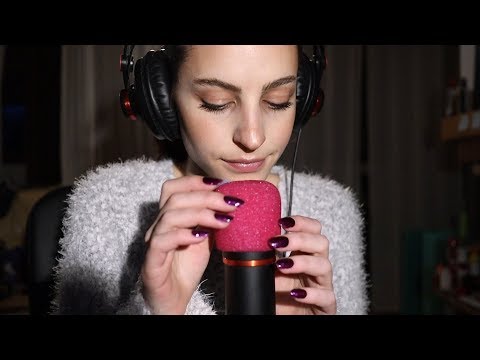 Late Night ASMR - Whispering, Mic foam sounds, tapping