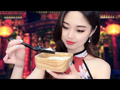 [ASMR] Relaxing Chinese Rice Facial and Scalp Massage
