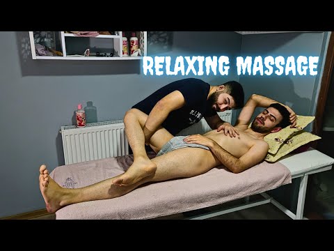 INCREDIBLY RELAXING SLEEPING CREAM MASSAGE DONE BY A MASTER MASSAGER-Chest,leg,foot,arm,back,abdomen